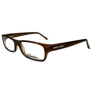 Cadillac CTS 5104 Rectangular Eyeglasses Frame Brown Flex 50-17-140 Frames Only